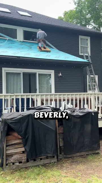 TikTok video: Metal roof job update in Beverly
